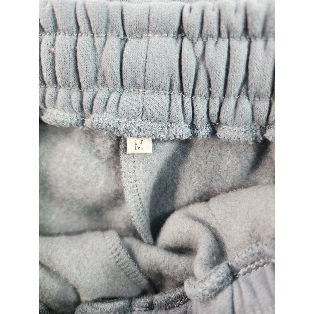 Women's Blue Fleece Lounge Set Sweatshirt & Shorts Matching 2-Piece...